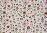 Embroidery Flowers Swafing Sweatstoff in Stickerei-Optik